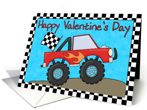 Monster Truck Happy Valentine's Day card (1357398)