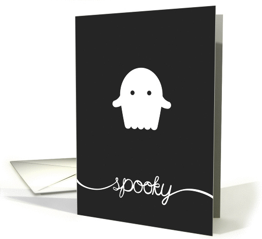 Spooky Ghost Halloween card (1312536)