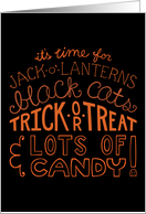 Happy Halloween Typography Card Alternate card