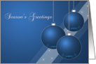 Blue Ornaments with Sparkly Background for Christmas card