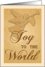 Joy to the World Christian Hymn with Angel for Christmas card