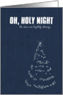 Oh, Holy Night with Sparkly Tree and Bright Star for Christmas card