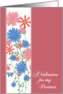 Valentine’s Day for Partner with Whimsical Blue and Pink Flowers card