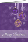 Purple Ornament Merry Christmas card
