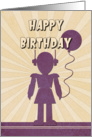 Robot Girl’s Birthday Card