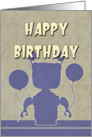 Boy Robot Birthday Card