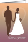 Silhouette Bride and Groom with Heart for Love is Forever Card