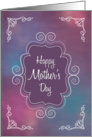 Vintage Frame with Happy Mothers Day and Swirl Corners card