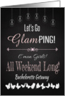 Retro Glamping Bachelorette Getaway Weekend Invitation card
