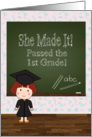 Invitation for a Girl Graduating from the 1st Grade Party card