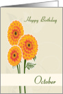 Marigold October Birth Flower for Birthday card