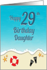 29th Birthday for Daughter Beach Theme card