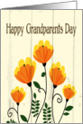 Orange and Yellow Flowers with Wood Background for Grandparents Day card