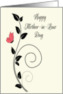 Butterfly, Vine, and Swirls for Happy Mother-in-Law Day card