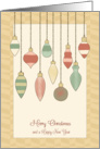 Retro Decoration Bulbs with Gold Strings for Holiday Season card