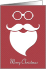 Santa Beard and Eyeglasses Silhouette for Christmas card