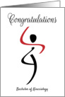 Congratulations for Bachelor of Kinesiology with Figure card