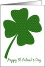 Shamrock with Chevron Design for St. Patricks Day card