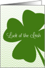Shamrock with Chevron Background for St. Patricks Day card