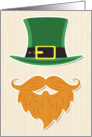 Leprechaun Beard and Hat for St. Patricks Day card