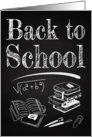 Retro Chalkboard Back to School with Doodles card