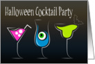 Halloween Cocktail Party Invitation with Frightful Cocktails card