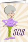 Sassy Lady for Spunky Old Broads Day card
