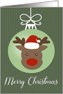 Reindeer on Christmas Decoration card