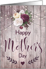 Mothers Day During the Coronavirus with Flowers and Wood Background card