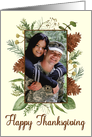 Custom Image for Thanksgiving with Pine Cones card