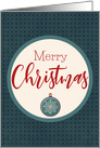 Classic Design with Ornament for Christmas card