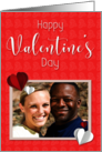 Custom Picture with Hearts and Roses for Happy Valentines Day card