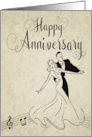 Vintage Dancing Couple for Happy Anniversary card