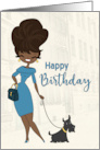 African American Sassy Lady for Happy Birthday card