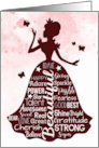 Happy Birthday with Silhouette Princess For Her card