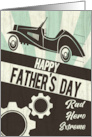 Retro Car and Distressed Like Background for Dad on Fathers Day card
