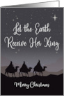Three Kings with Bright Star Christian Merry Christmas card