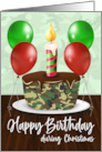 Birthday During Christmas for Military Deployed card