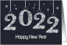 Snowflakes Embedded in Numbers with Dark Background for New Year card