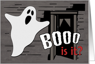 Ghost Boo Is It Halloween Party Invitation Card