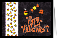 Candy Corn and Other Candy for Happy halloween card