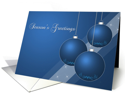 Blue Ornaments with Sparkly Background for Christmas card (1294212)