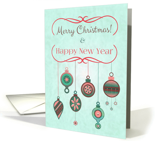 Retro Decoration Bulbs on Strings for Christmas card (1298814)