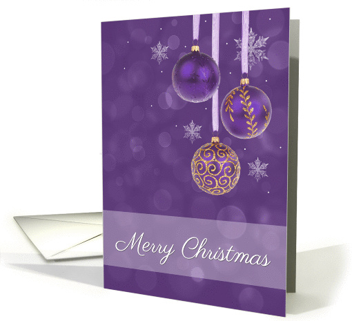 Purple Ornament Merry Christmas card (1304920)