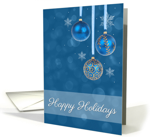 Blue Ornament Happy Holidays card (1304924)