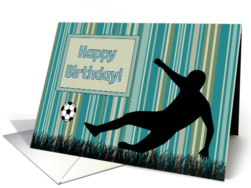 Silhouette Soccer Player Boy Birthday card (1310442)