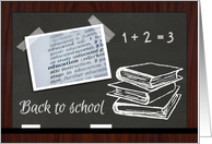 Chalkboard Back to School Good Luck Card