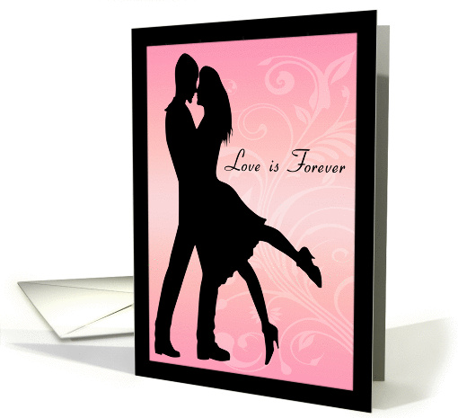 Silhouette Couple Embracing for this Love is Forever card (1325640)