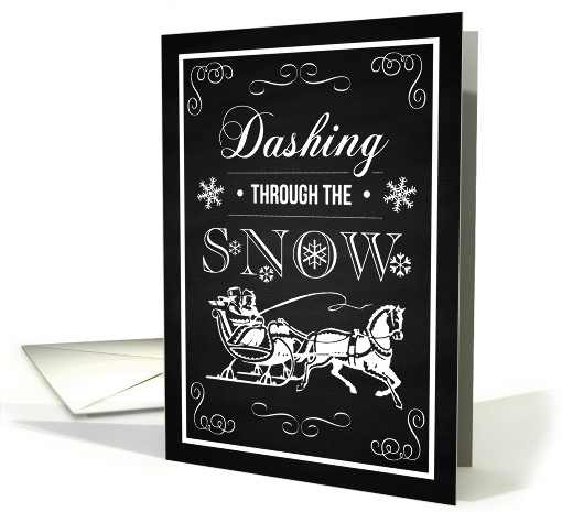 Chalkboard Christmas Card with Lyrics from Jingle Bells card (1329502)