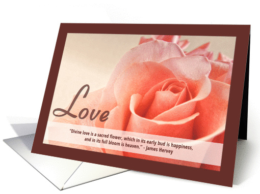 Christian Valentines Day Card with Quote from James Hervey card